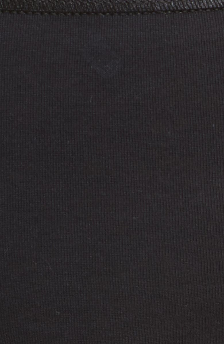 Hanro Cotton Seamless Hi Cut Briefs, Alternate, color, Black