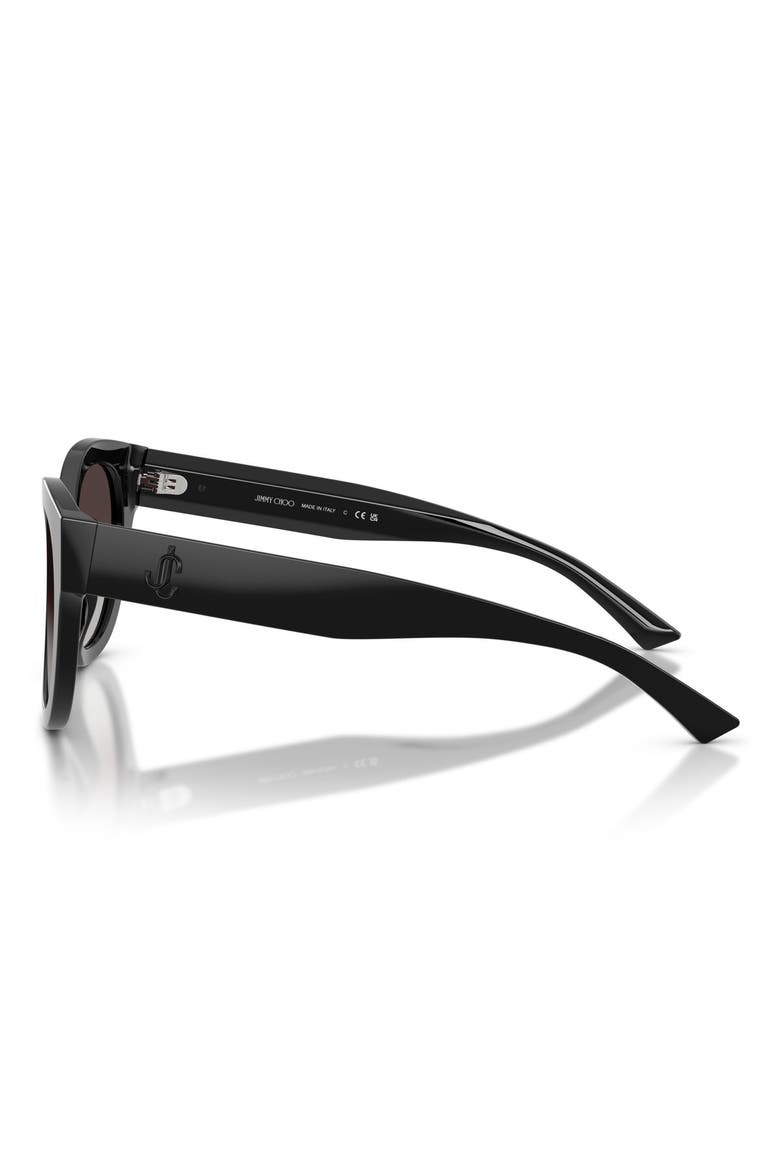 51mm Gradient Round Sunglasses, Alternate, color, BLACK / GRADIENT GRAY