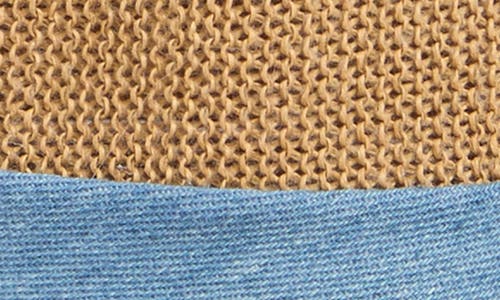 Vince Camuto Packable Straw Knit Panama Hat In Tan