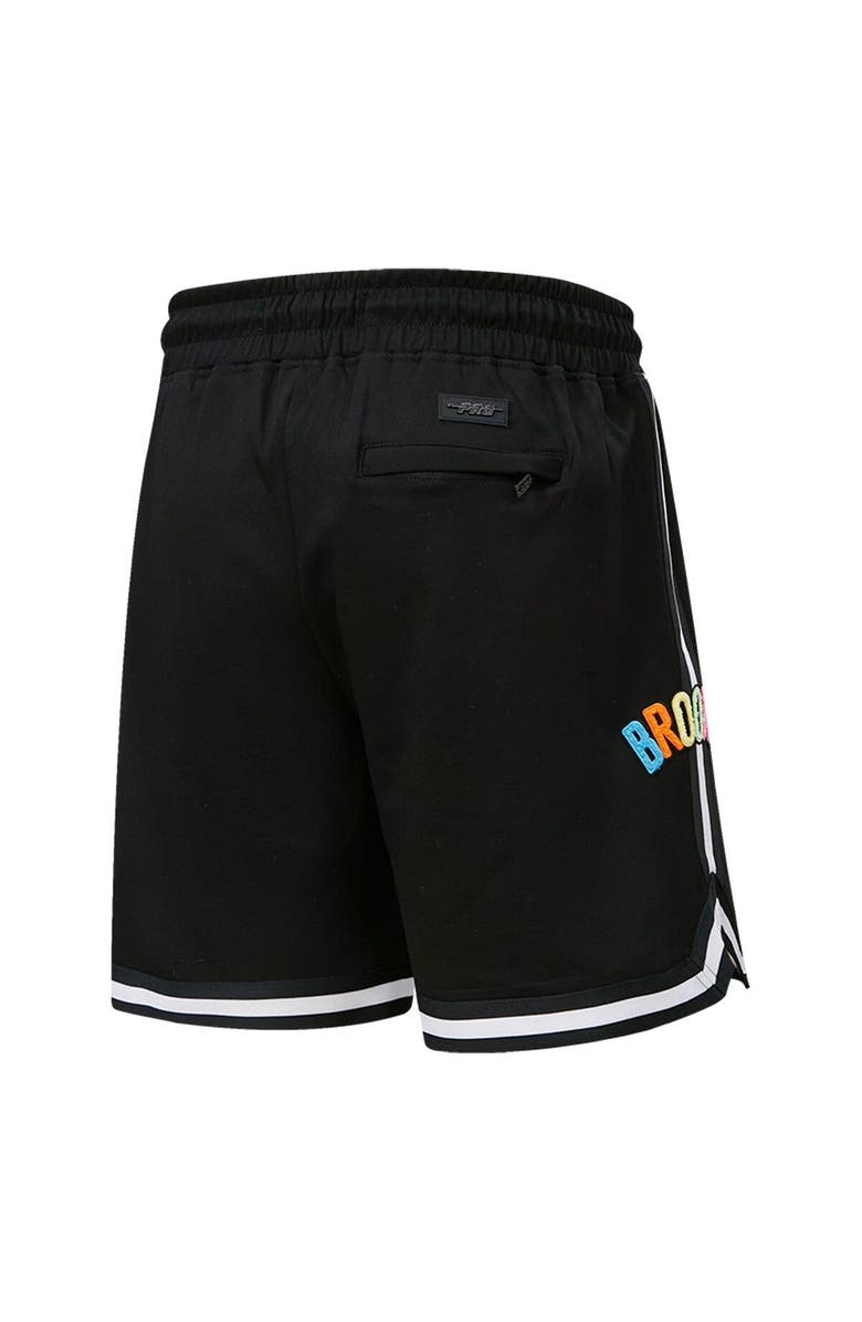 PRO STANDARD Men's Pro Standard Black Brooklyn Nets Washed Neon Shorts, Alternate, color, Black