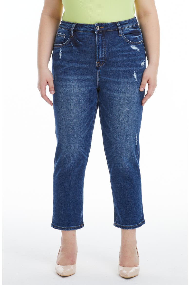 High Waist Ankle Tapered Mom Jeans, Main, color, BLUEBELL