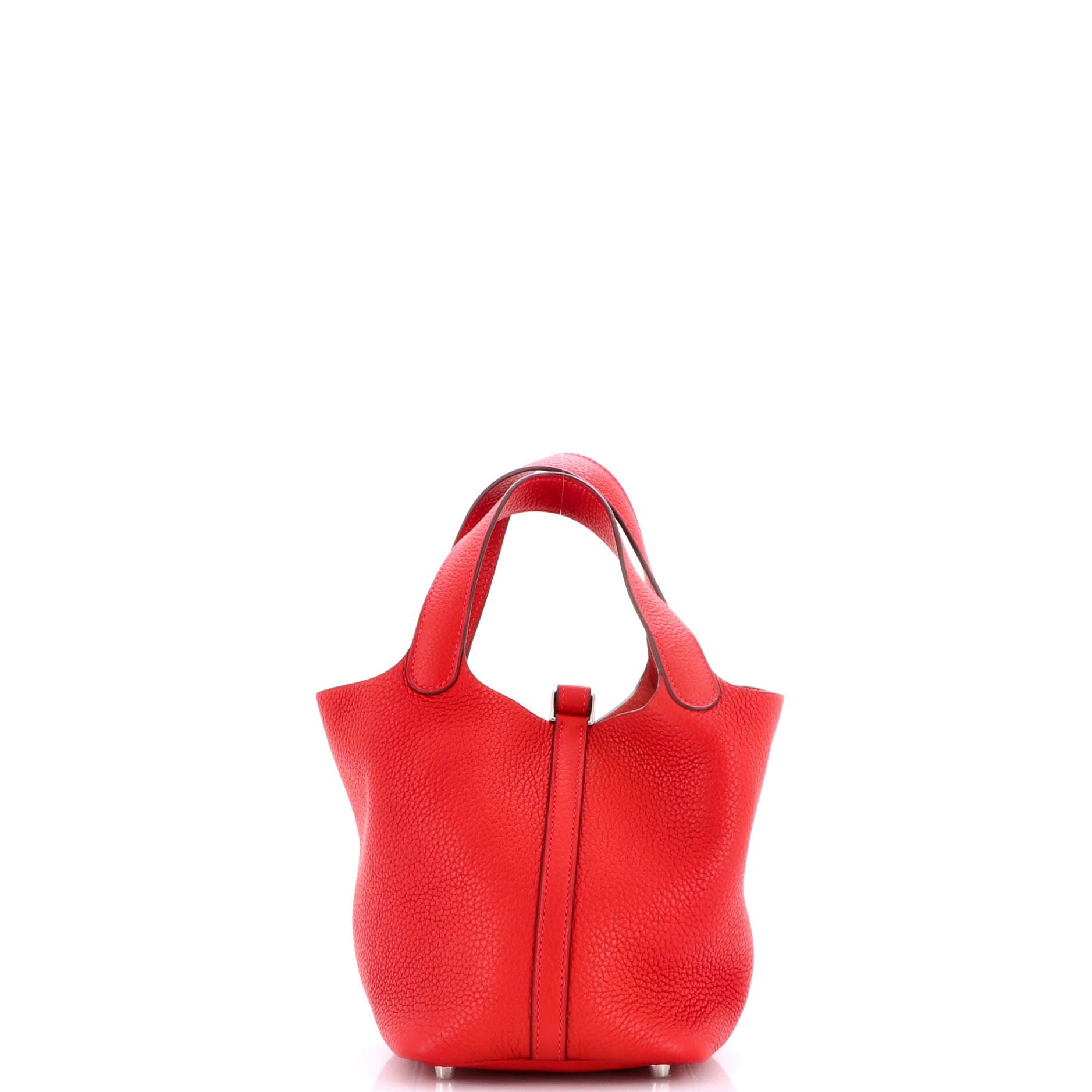 Pre-Owned Hermes Picotin Lock Bag Clemence PM, Alternate, color, Rouge Casaque