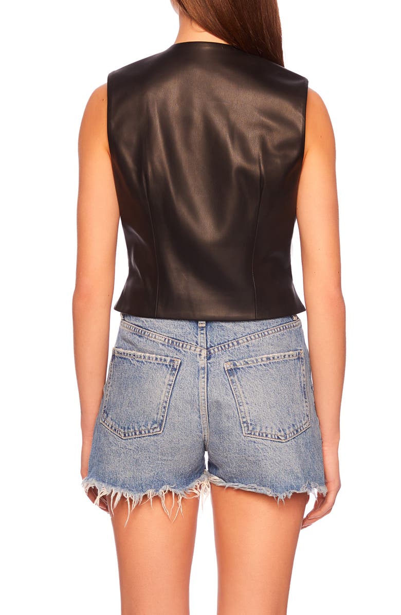 Susana Monaco Faux Leather Vest, Alternate, color, 