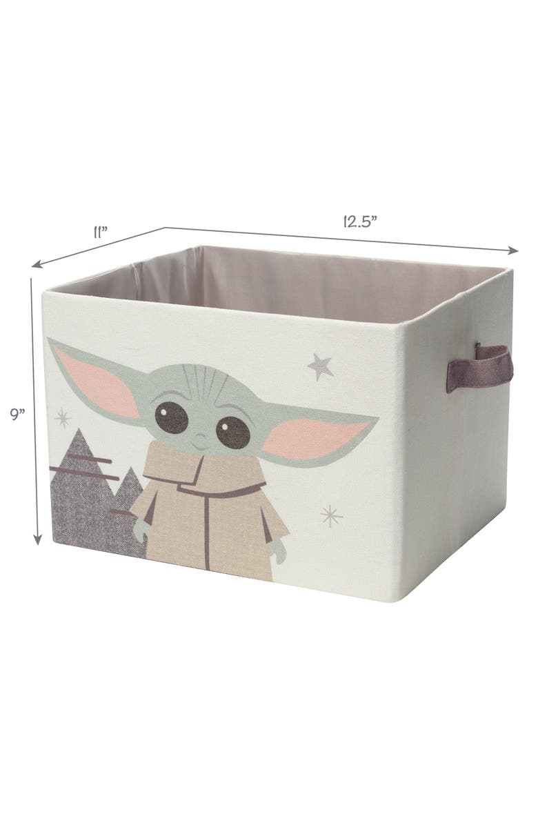Lambs & Ivy Star Wars Grogu/Baby Yoda Foldable/Collapsible Storage Bin/Basket, Alternate, color, Taupe