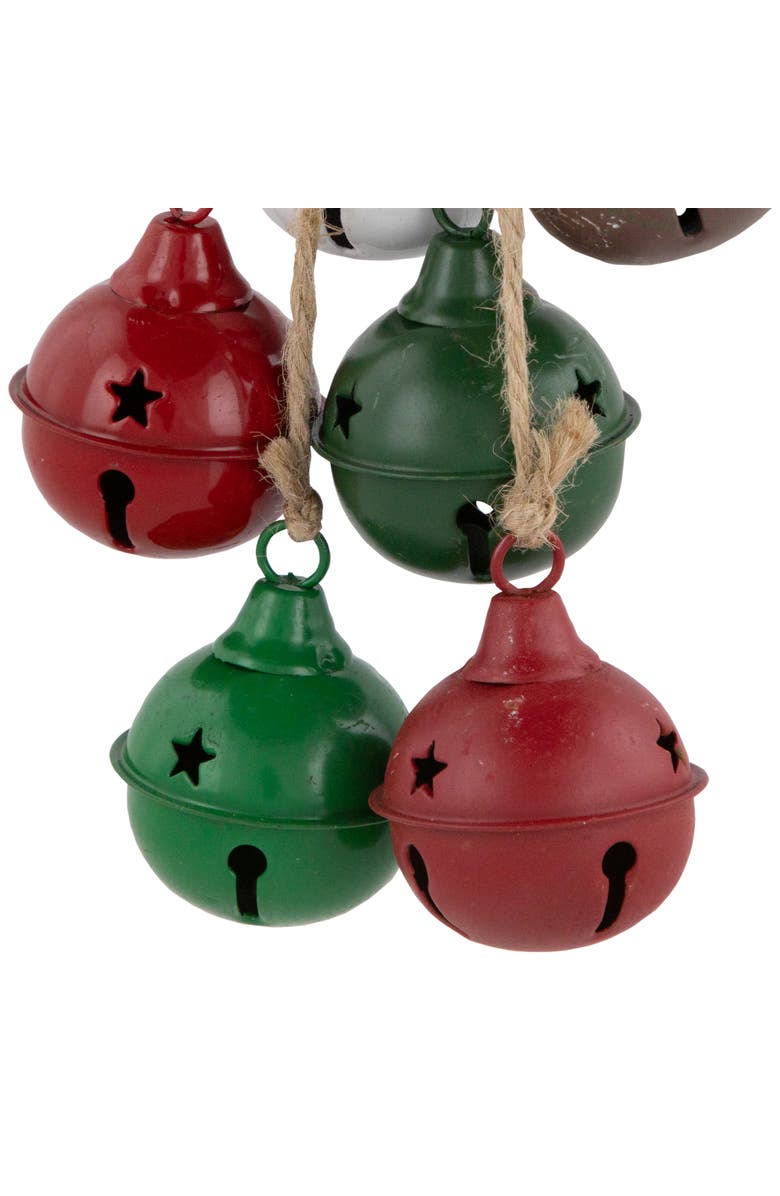 Northlight Cascading Christmas Jingle Bell Ornaments - 13.5" - Multicolor - Set of 2, Alternate, color, Multi