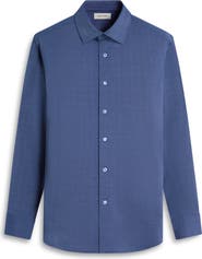Bugatchi Jimmy OoohCotton® Herringbone Button-Up Shirt