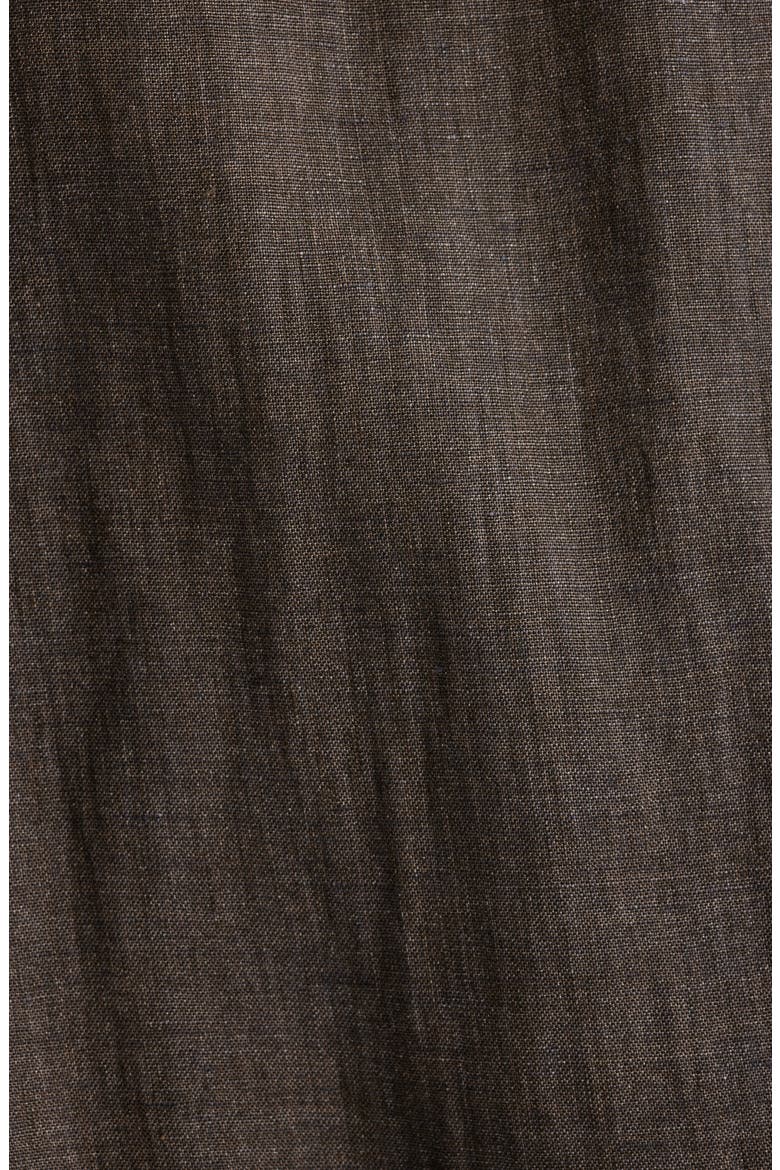 Relaxed Fit Linen Overshirt, Alternate, color, DARK BROWN