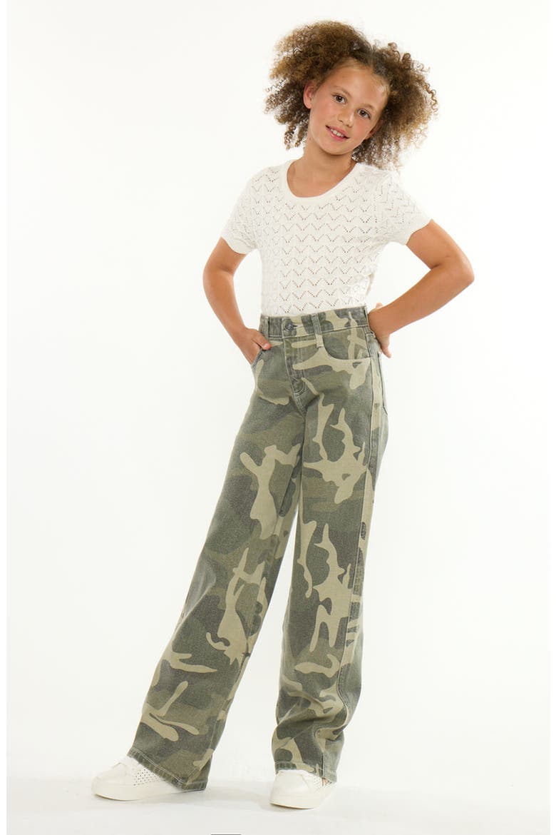 Kasey High Rise Wide Leg Jeans, Alternate, color, Camo Print