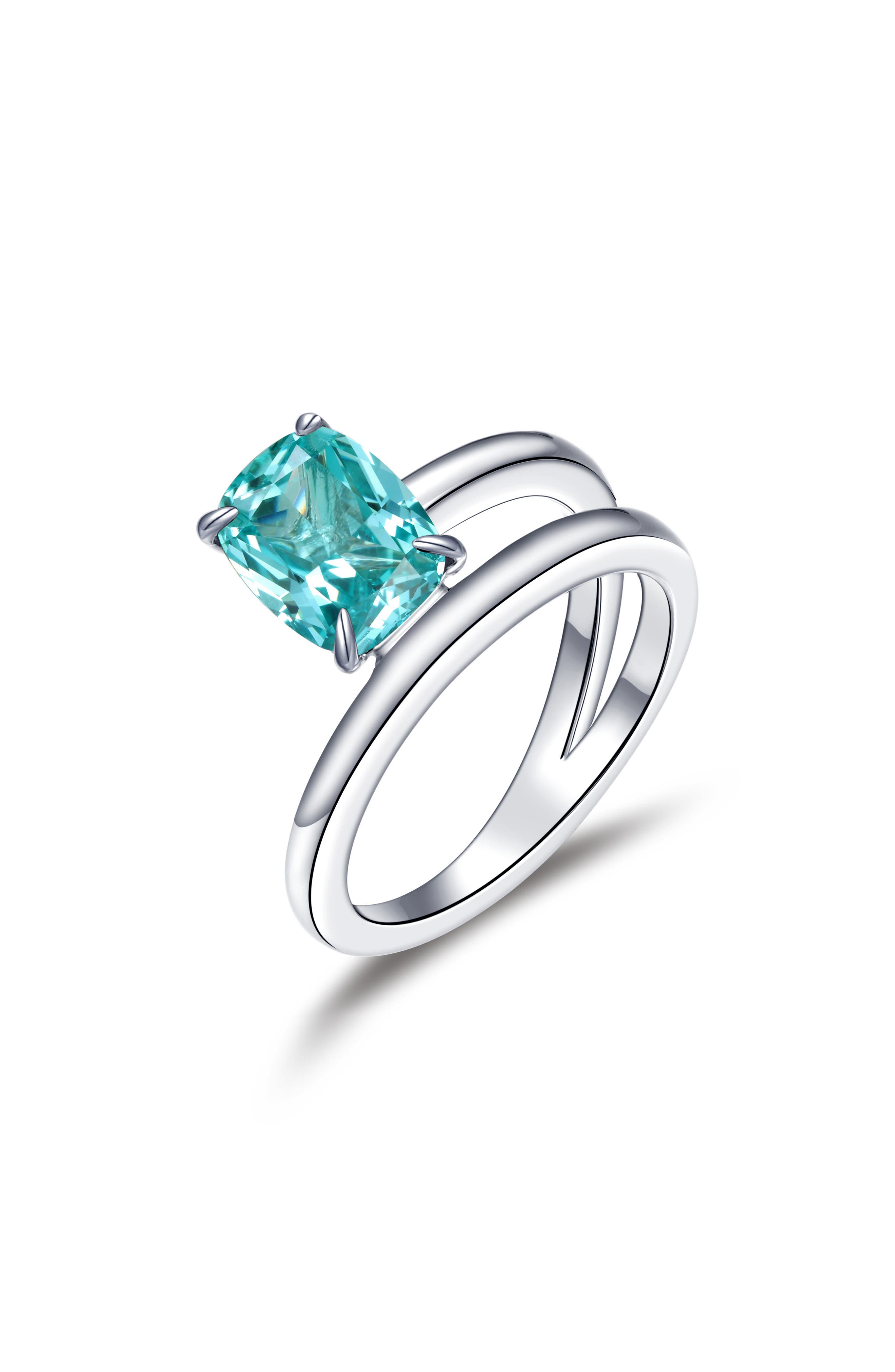 Fancy Lab Grown Sapphire Bypass Ring