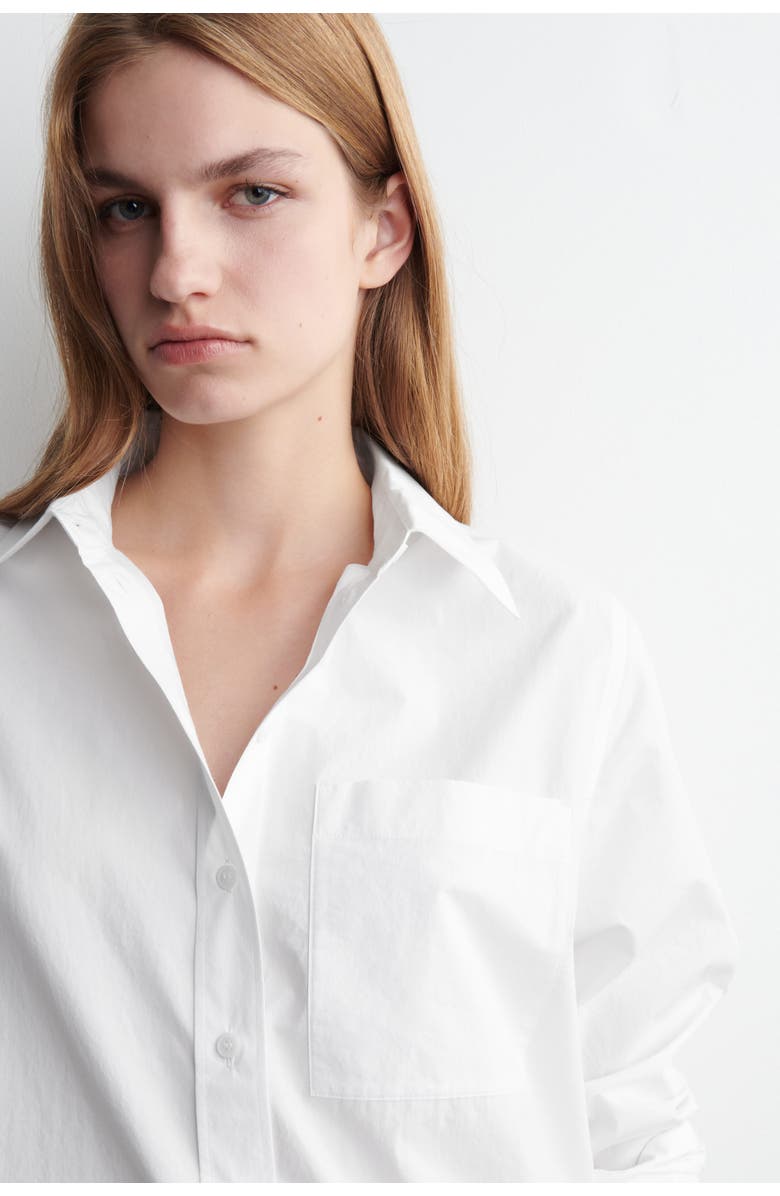 COS Tailored Pima Cotton Shirt, Alternate, color, White