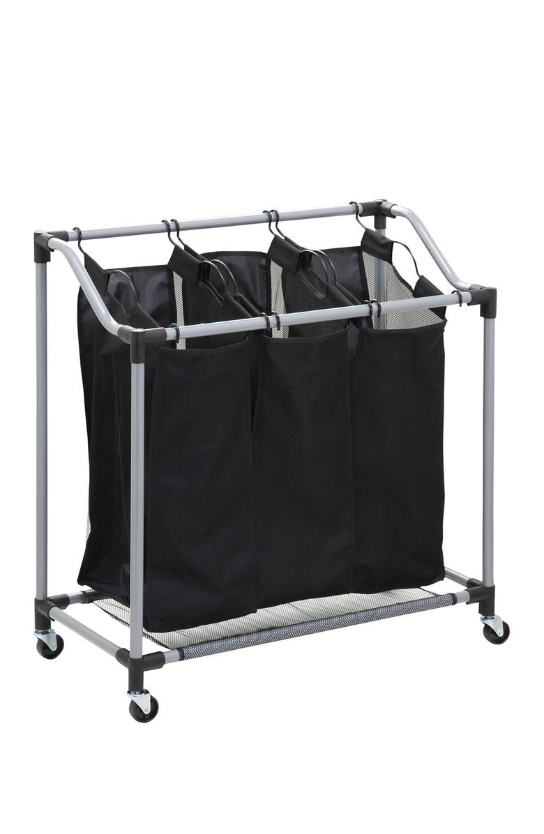 HONEY-CAN-DO Elite Triple Laundry Sorter, Main, color, 