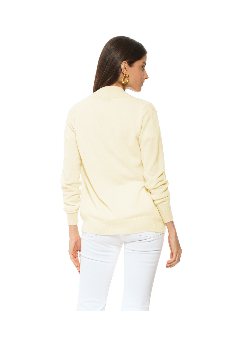 Pure Cashmere Double Slider Slider Zip Cardigan, Alternate, color, Butter Yellow