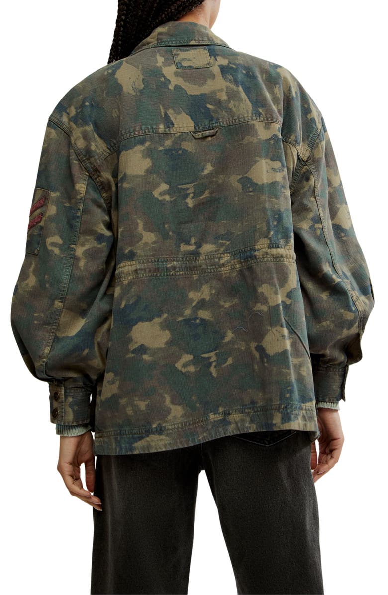 Free People Arya Camo Cotton Twill Utility Jacket, Alternate, color,
