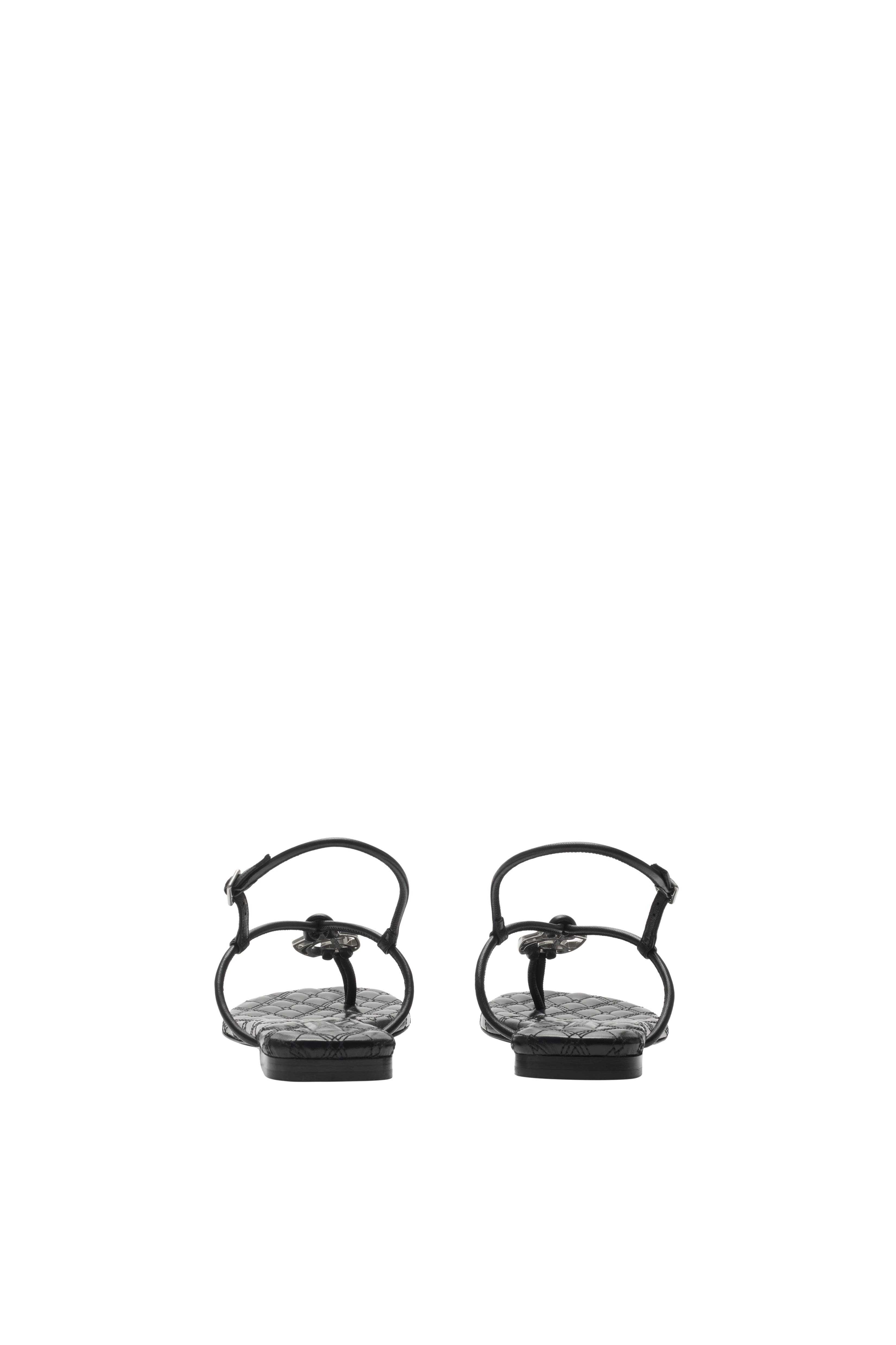 Burberry Leather Ronda Low Sandals, Alternate, color, 