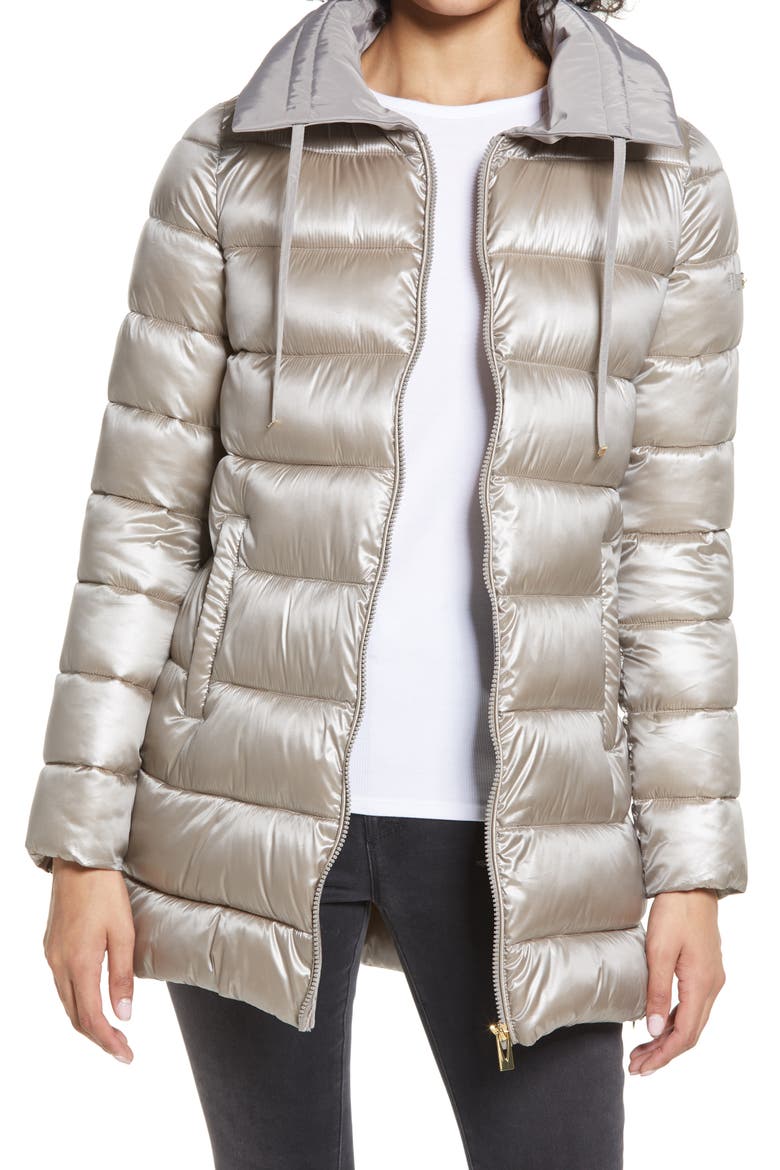 Packable Water Repellent Puffer Jacket, Alternate, color, MOONSTONE