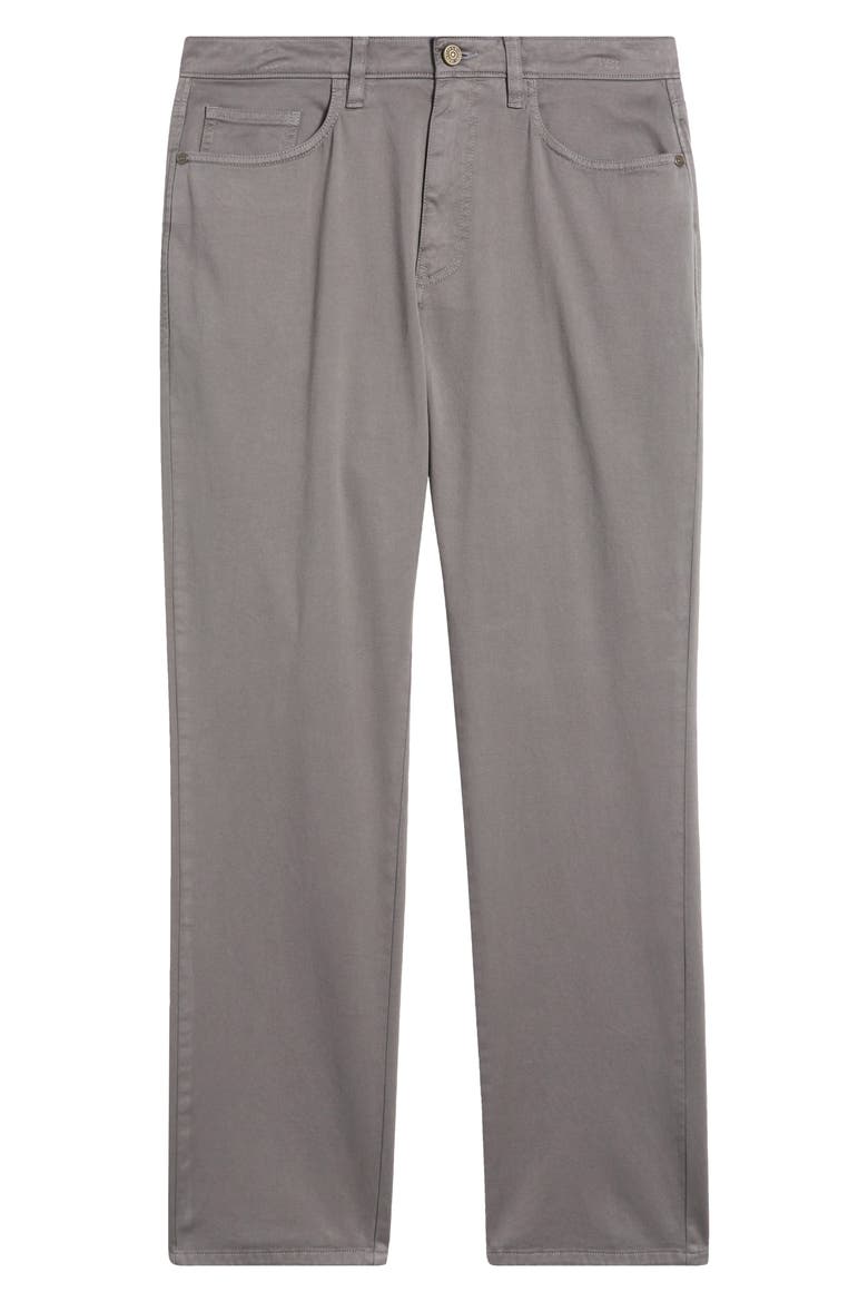 Straight Leg Stretch Pima Cotton Pants, Alternate, color, DARK CHARCOAL