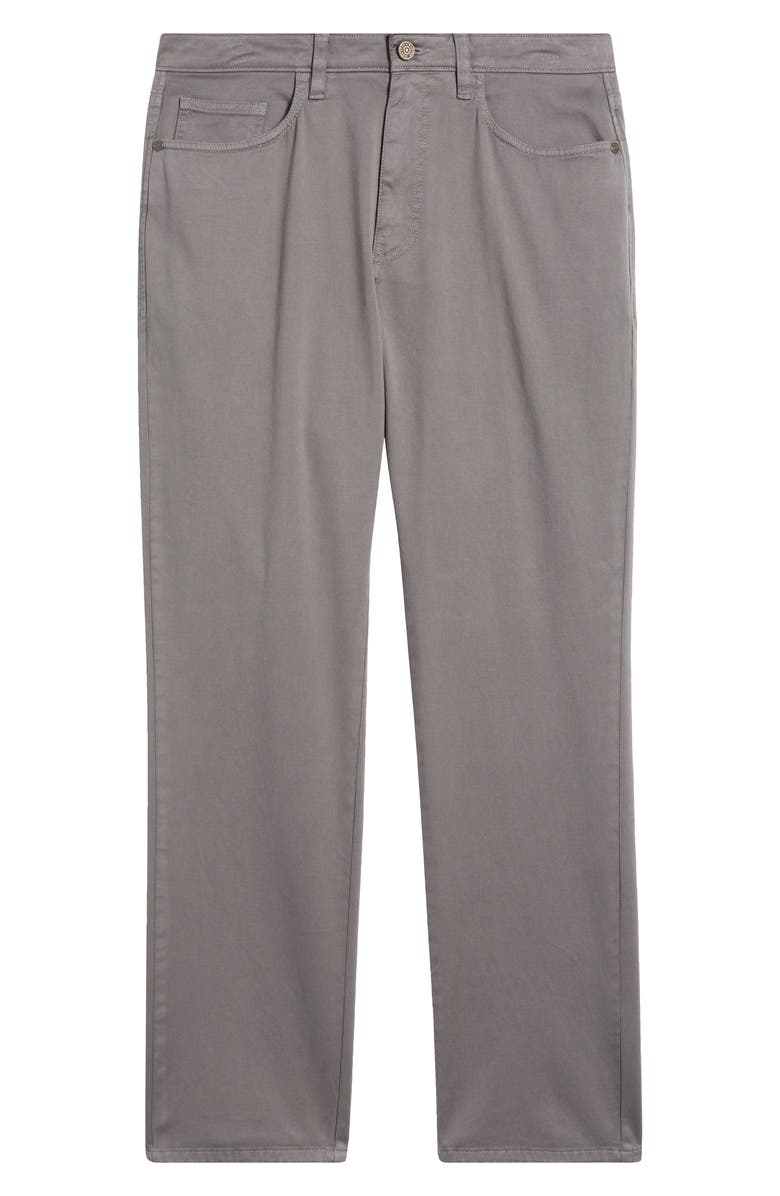 Johnston & Murphy Straight Leg Stretch Pima Cotton Pants, Alternate, color, Dark Charcoal