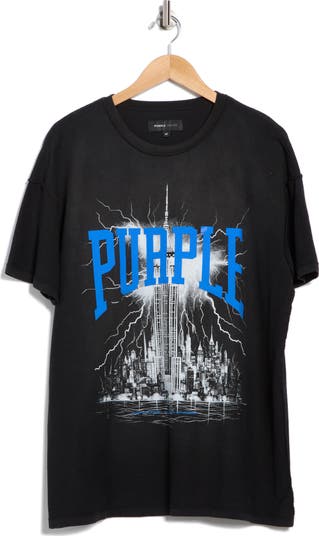PURPLE BRAND Textured Inside Out Cotton Graphic T-Shirt