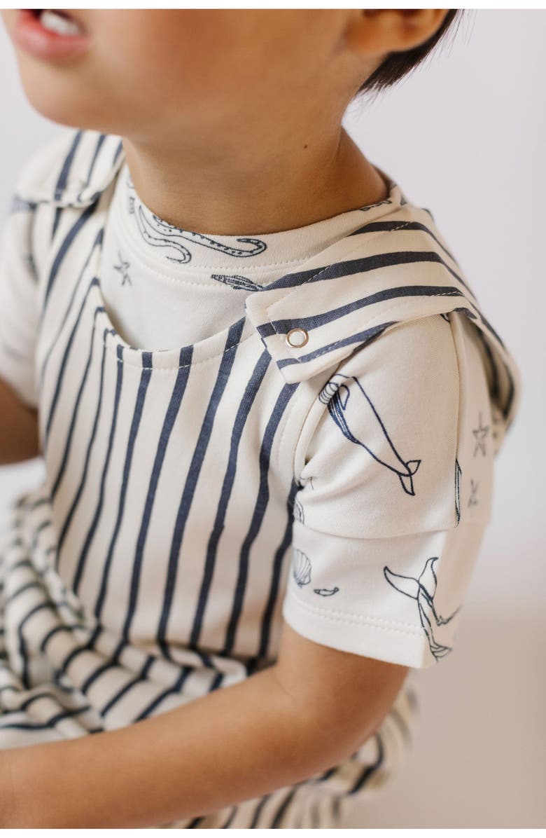 Pehr Stripes Away Organic Cotton Overalls, Alternate, color, 