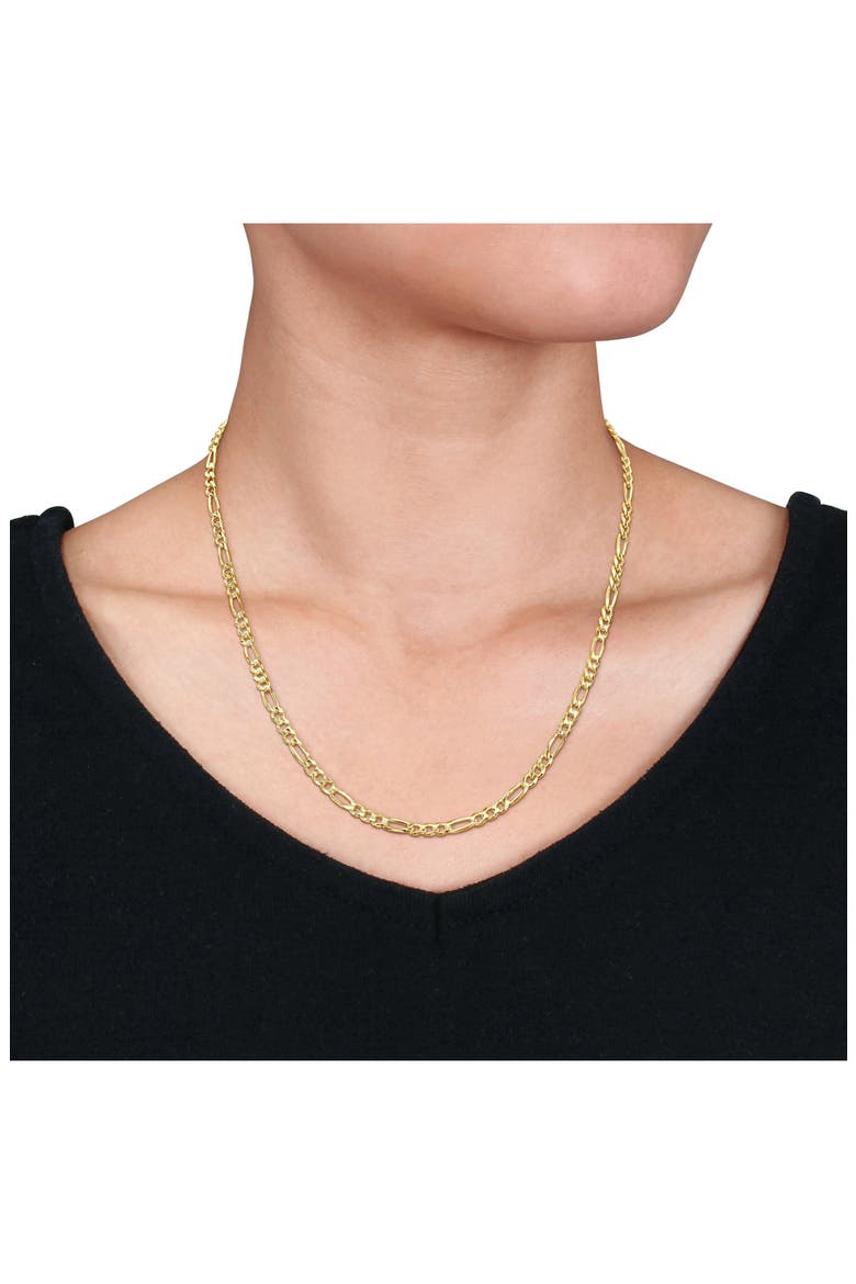 3.8mm Figaro Chain Necklace, Alternate, color, YELLOW GOLD