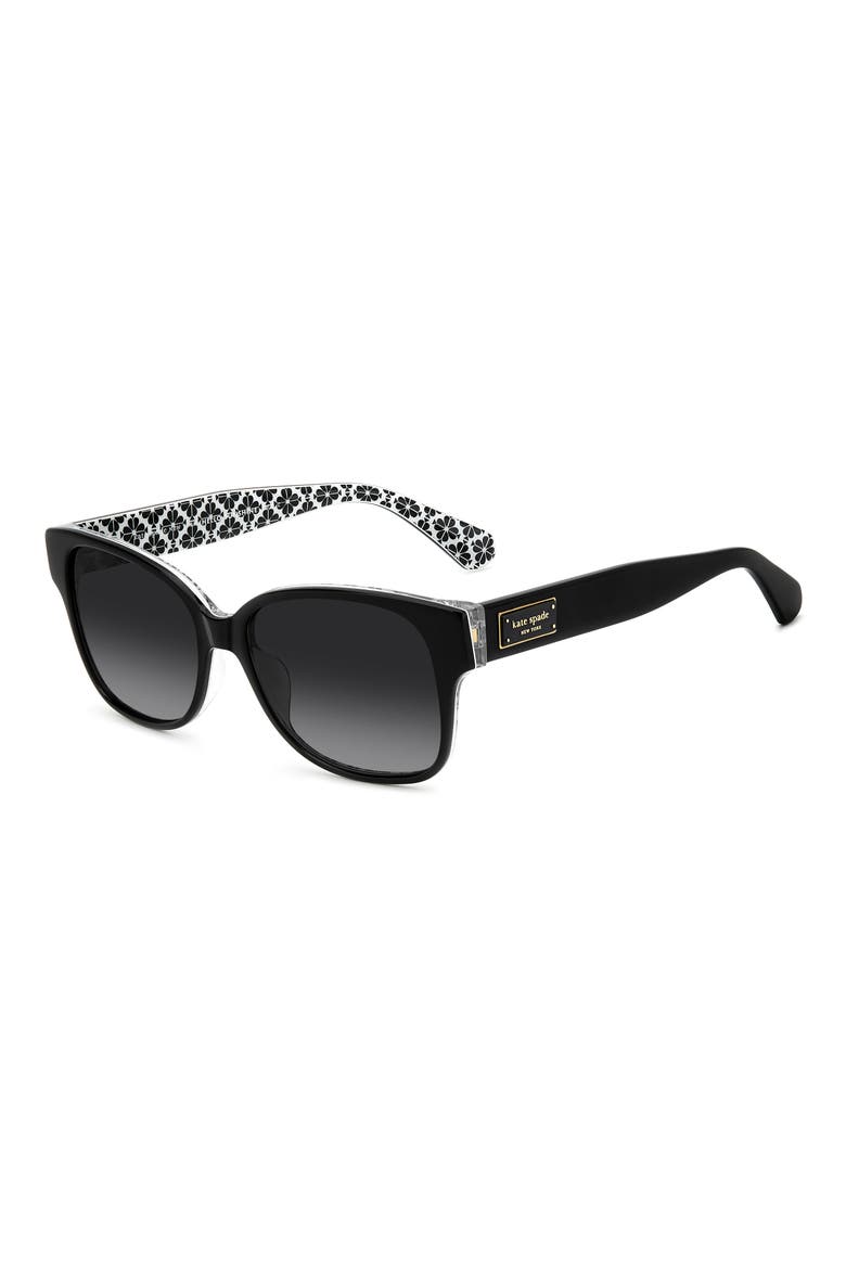 trulee 55mm gradient polarized square sunglasses, Alternate, color, BLACK/ GREY SF POLAR