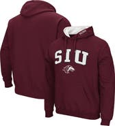 COLOSSEUM Men's Colosseum Maroon Southern Illinois Salukis Arch and Logo Pullover Hoodie