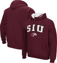 COLOSSEUM Men's Colosseum Maroon Southern Illinois Salukis Arch and Logo Pullover Hoodie