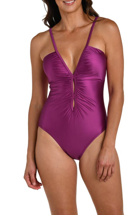 Earth Lace-Up One-Piece Swimsuit