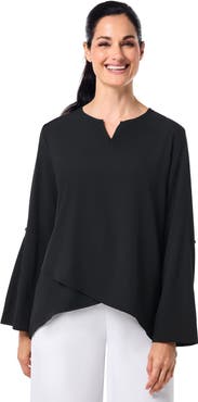 Coolibar Women's Santa Barbara Tunic Top with Roll-Up Sleeves, UPF 50+ Sun Protection