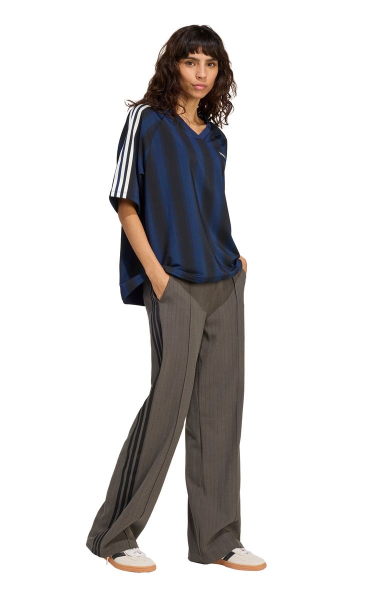 adidas Linear Stripe Jersey T-Shirt, Alternate, color, 