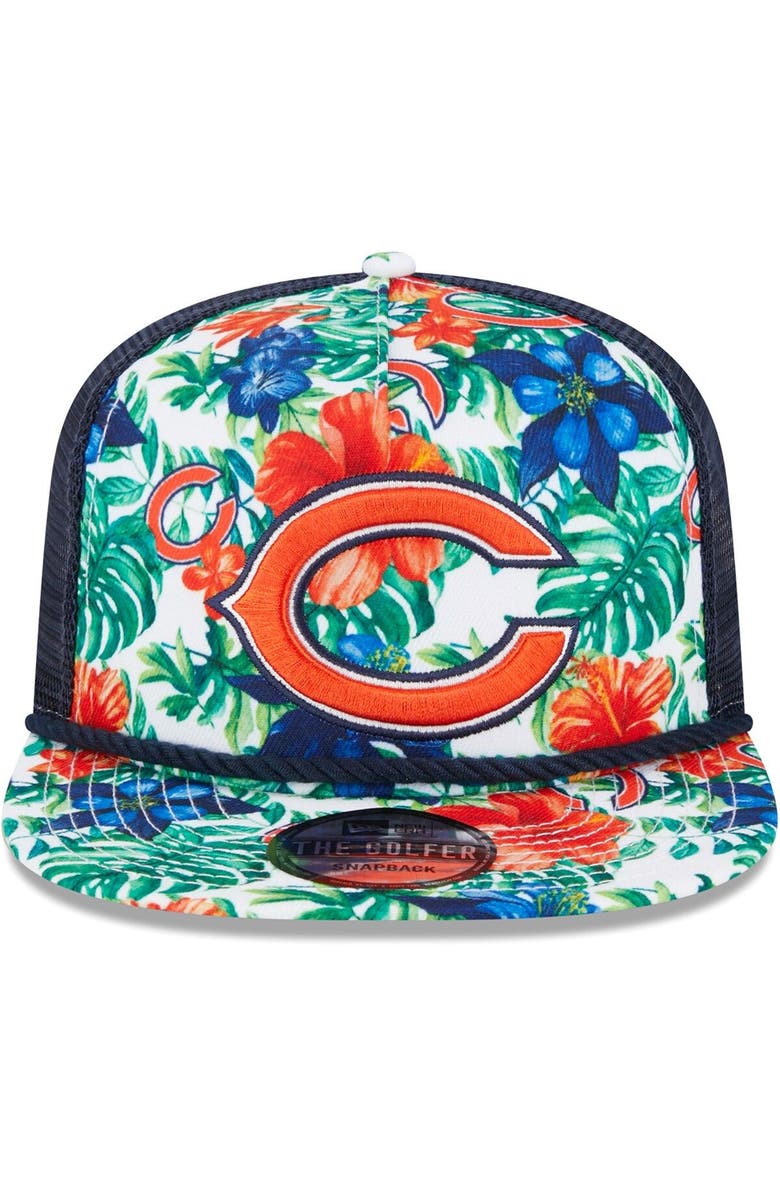 New Era Men's New Era White Chicago Bears Botanical 9FIFTY Snapback Hat, Alternate, color,