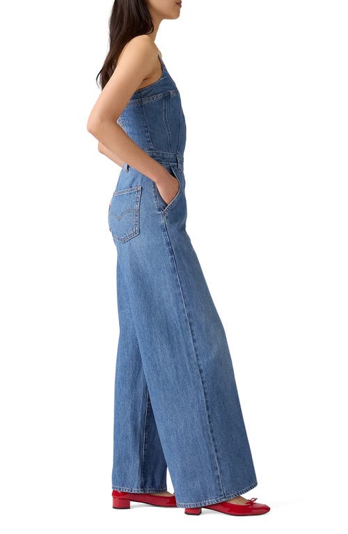 Levi's Bustier Zip Denim Jumpsuit In Blue