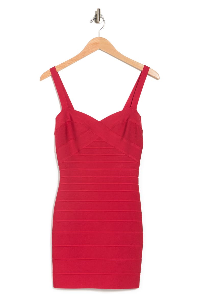 Sweetheart Bandage Minidress, Alternate, color, LIPSTICK RED