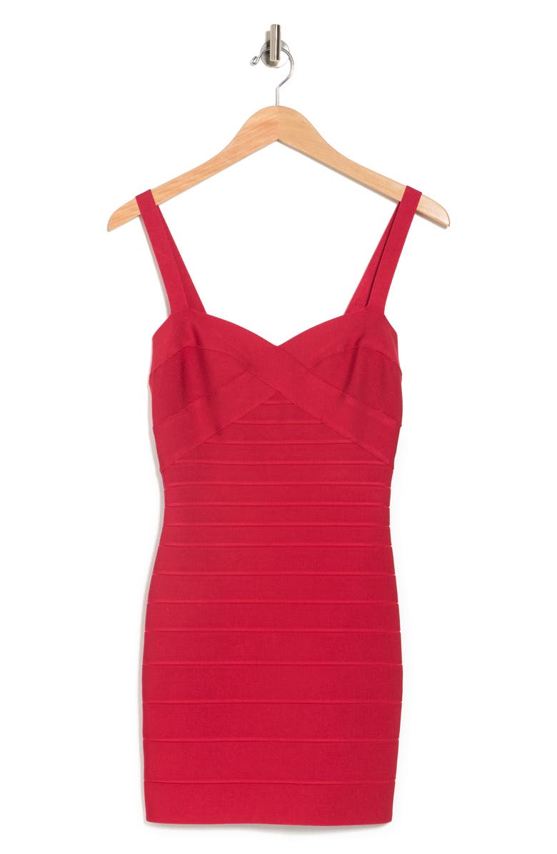 Herve Leger Sweetheart Bandage Minidress, Alternate, color,