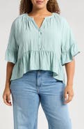 Treasure & Bond Ruffle Peplum Top