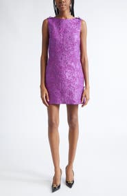 Dolce&Gabbana Sleeveless Peony Brocade Minidress