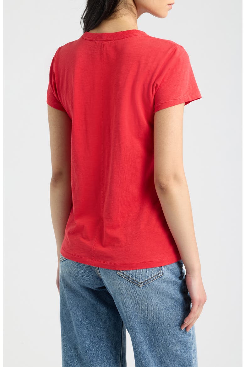 The Slub Cotton T-Shirt, Alternate, color, RED