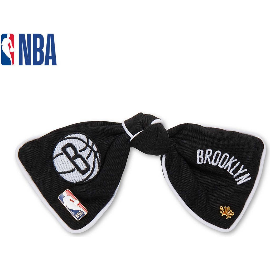 Lele Sadoughi Nba Brooklyn Nets Bow Barrette In Black