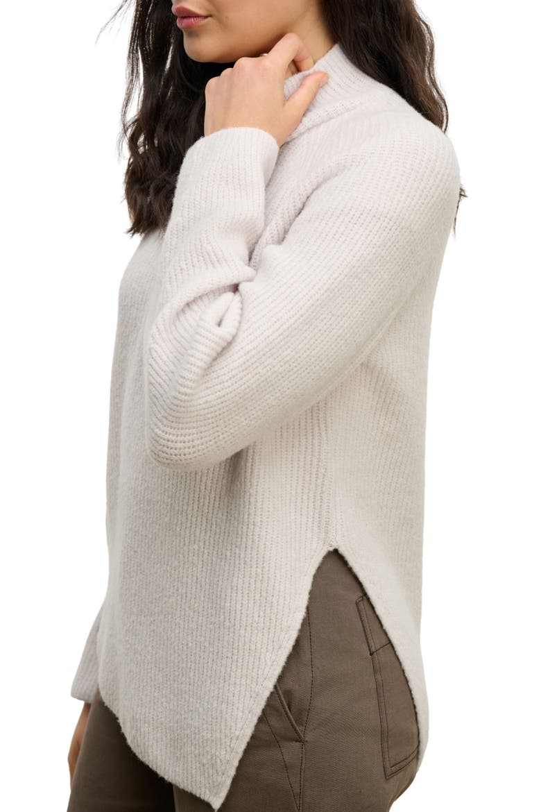 Lesa Mock Neck Sweater, Alternate, color, SNOW WHT