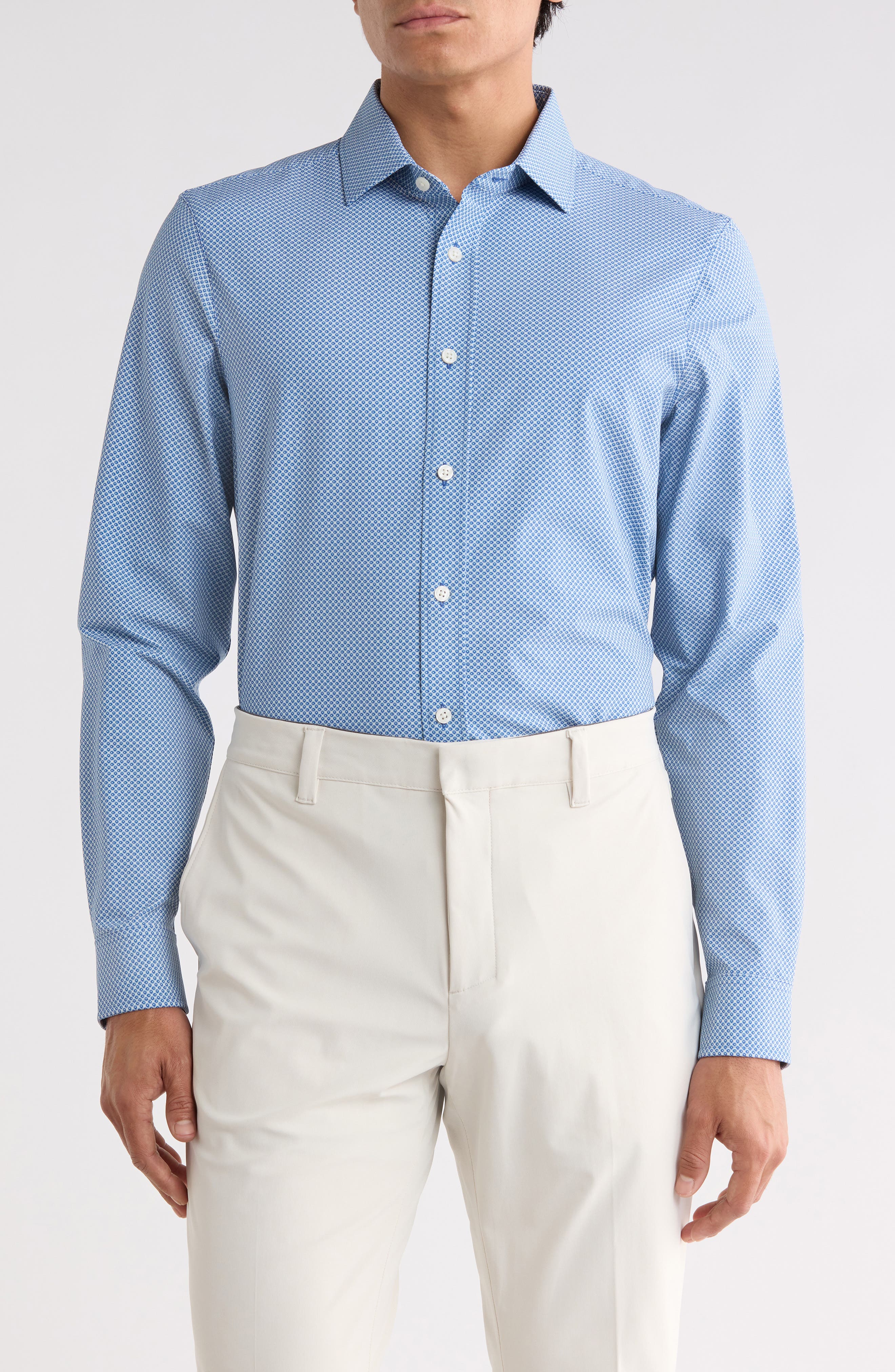 State of Mind Slim Fit Performance Button-Up Shirt