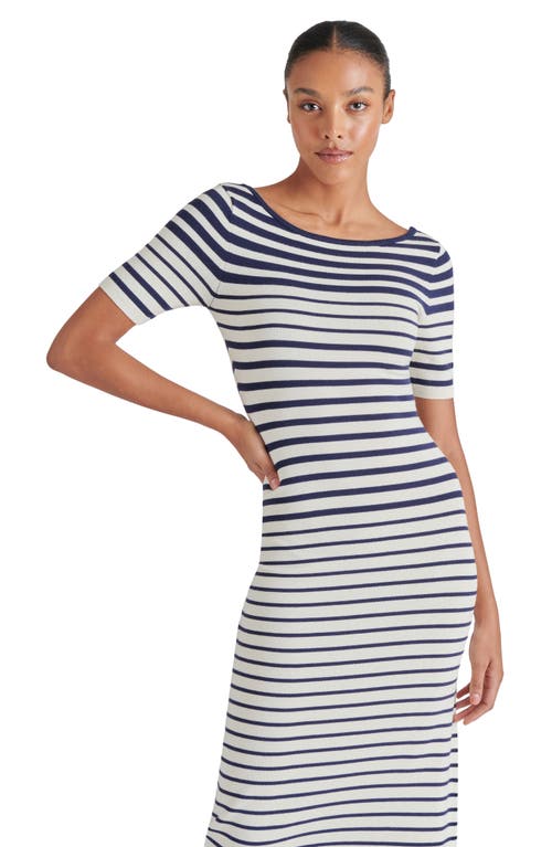 Steve Madden Selah Stripe Knit Midi Dress In Ivory Stripe