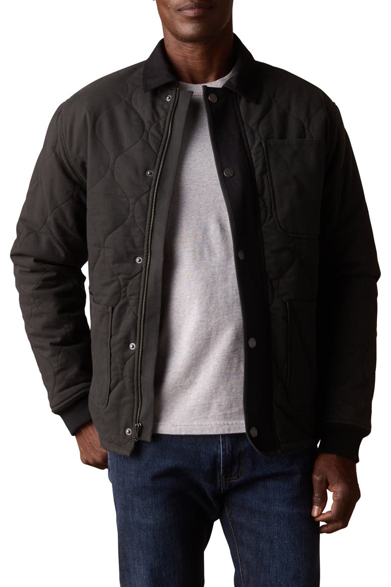 James Quilted Canvas Liner Jacket, Main, color, PHANTOM/ BLACK