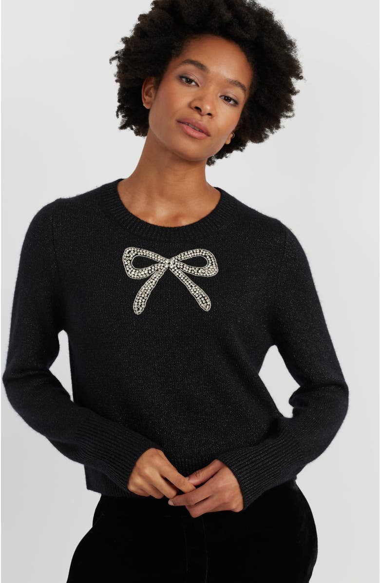 Chinti & Parker Embellished Bow Sweater, Main, color,