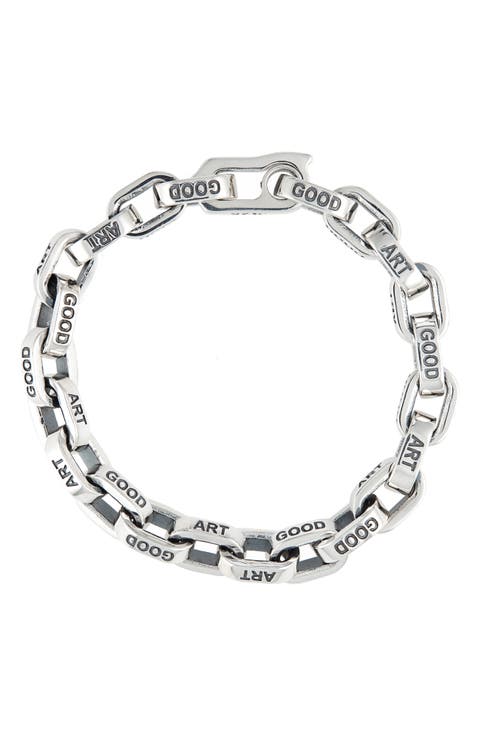 Men's Gordo Pequeno Good Art Sterling Silver Bracelet