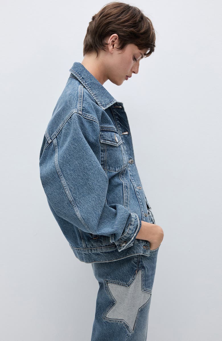 MANGO Ashley Star Straight Leg Jeans, Alternate, color, 