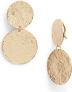 Karine Sultan Aimee Large Disc Clip Earrings
