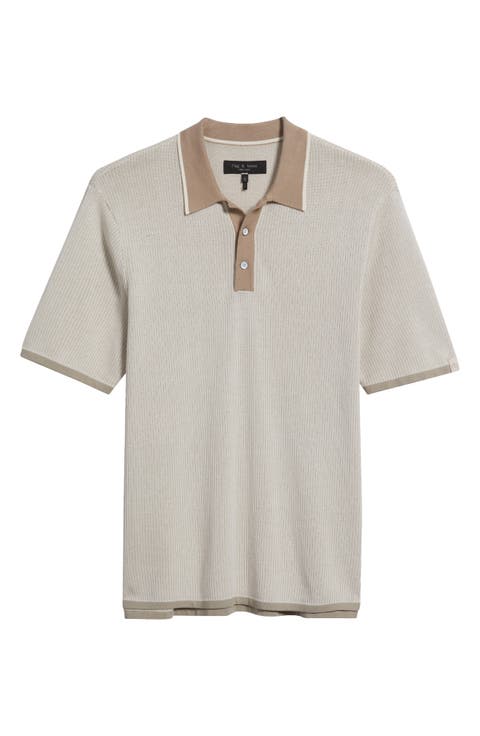 Harvey Rib Cotton Blend Polo