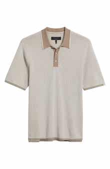 rag & bone Harvey Rib Cotton Blend Polo