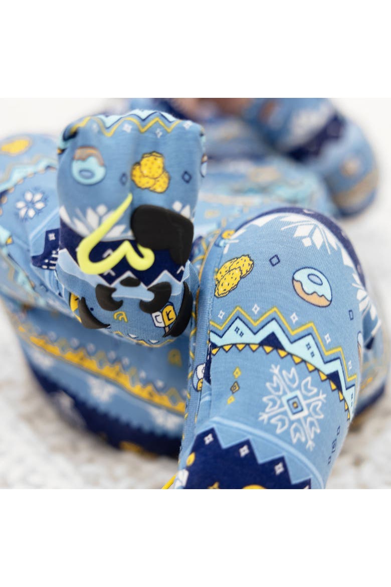 Baby Hanukkah Fair Isle Convertible Footie, Alternate, color, Hanukkah Fair Isle