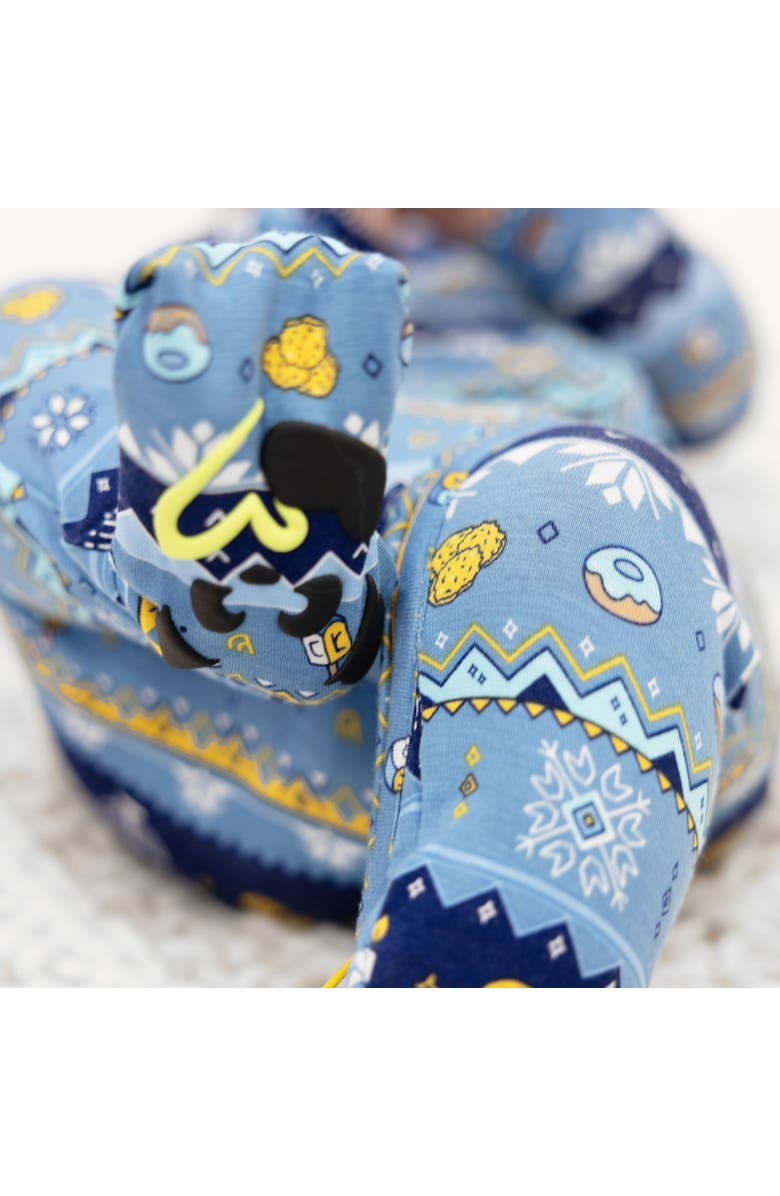 Bellabu Bear Baby Hanukkah Fair Isle Convertible Footie, Alternate, color, Hanukkah Fair Isle